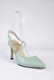 Green Pointed Toe Women's Heeled Shoes K404910809 - 3