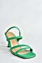 Green Thin Heeled Women's Shoes P404471009 - 5