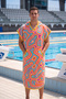 Matry Unisex Towel Poncho Swimmer Hooded Bathrobe for Race Training Pool and Sea - 3