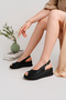 Genuine Leather Black Women's Leather Sandals Dp08-1704 - 3
