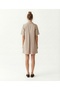 Loose Shirt Collar Short Sleeve Dress - 6