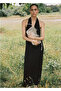 Backless Draped Dress - 8
