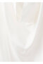 Satin blouse with drape collar - 5
