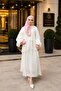Ecru Lace Detailed Skirt Suit - 2
