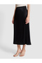 Black A-Line Satin Woven Skirt 50318241-Vr046 - 4
