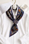 Lumina Ethnic Floral Patterned Silky Textured Women's Tie Scarf – Neck Scarf
