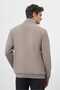 سويت شيرت رجالي باللون الرمادي بسحاب وياقة باتو - 5