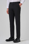 Men's Black Wool Basic Plain Dynamic Fit Trousers - 3