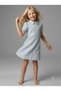 Girl's 100% Cotton Linen and Embroidered Dress