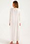 Women's Ecru Postpartum Cotton Modest Nightgown 38110 - 3