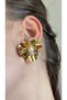 Steel Unbreakable Flower Gold Evening Dress Stylish Earrings