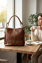 Lyra Nomad Brown Multi-Compartment Women's Shoulder Bag Functional Urban Collection - 3