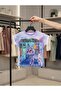 Girl's Patterned Oversize T-Shirt - 6