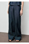 Wide Leg Stitching Detail Denim Pants