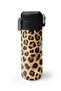 Kids Brown Leopard Patterned Steel Thermos with Straw and Direct Drinking 500 ml 31881 - 6