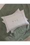 Mathilda King Size 100% Cotton Karde Flat Sheet Pique Set - Khaki - 5
