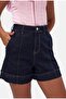 Women's Indigo Selvedge 7S6-50 Straight Fit Relax Denim Shorts