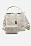 Women's New Season Cream Bag and Wallet Set - 3
