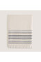 Derin Bath Towel 100x150 Cm ECRU/MARINE BLUE