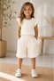 3-9 Years Old Girls' Premium Ruffle Sleeve Summer Shorts Set |   Muslin Textured Comfortable Fit I Premium Quality