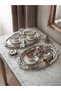 Stainless Steel 2 Pcs Oval Silver Handle Service Presentation Table - 2