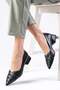 Peyton Black Color Pointed Toe Women's Low Heel Shoes - 3