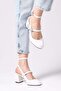 Inessa White Color Open Back Women's Heeled Shoes - 5