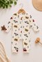 Boys Girls Unisex Baby Printed Snap Fastener Newborn Romper 100% Cotton Flexible 1-3-6 Months