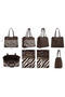 Olive Green Zebra Pattern Front Pocketed Women Shoulder Bag |   Olive Green T8346 - 7