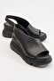 Elessio Women's Leather Sandals Black