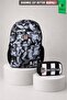 Licensed Camouflage Large Size High School School Bag and Pencil Case Set