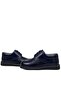 Hidra Navy Blue Patent Leather Laced Casual Baby Boy Shoes - 6