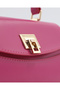 Women's Fuchsia İlay Model Lock Detailed Crossbody Bag - 3