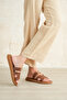 Women's Comfortable Everyday Slippers with Tan Gold Accessories and Comfortable Soles - 5