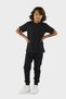 Boy's Elastic Waist Black Pajama Bottoms - 4