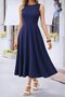 Women's Off-The-Shoulder Boat Neck Kiloş Midi Viscose Dress - 2