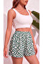 Women's Comfortable Fit High Waist Viscose Shorts - 2