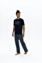 Women's Men's 3-Piece 100% Cotton Pajama Set Relaxed Straight Leg Short Sleeve Crew Neck - 5