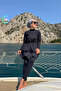 Princess Full Covered 2-Piece Hijab Swimsuit - Navy Blue - 2