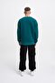 Men's Blanket Stitch Sweatshirt Oil Green - 7