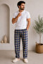 Men's 100% Natural Organic Cotton Plaid Pocketed Quality Pajama Bottoms