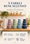 Set of 4 Round Storage Containers Striped Green |   2.5L 1.5L 0.80L 0.45L |   Microwave and Freezer Compatible - 7