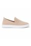Beige Knitwear High-Sole Laceless Men's Shoes - Anti-Sweat Breathable Comfortable Casual Sports Shoes Kb 114 - 3