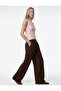 Pleated Pocketed Buttoned Wide Leg Palazzo Trousers - 2