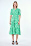 Elastic Waist V-Neck Dress