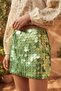 20 Grams 30 mm Pulsan Damar Textured 1St Quality Pearlescent Guipure Jewelry Fabric Bandana Mesh Beanie Bag Clothing Skirt Decoration Sequin Plastic Sequin Beads -Color: Mint Green- Quantity: 70-75 - 3