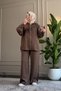 5645 - Stylish Comfortable Cotton Fabric Hooded Casual Women's Set - 6
