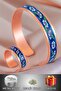 Women's Copper Bracelet Ring Set - Sunflower Model Special Edition Metal Box Zeolite Sand