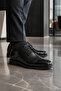 Men's Genuine Leather Classic Lace-Up Patent Leather Shoes - 2