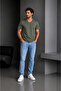 Green Men's Single Jersey Short Sleeve T-Shirt - 2